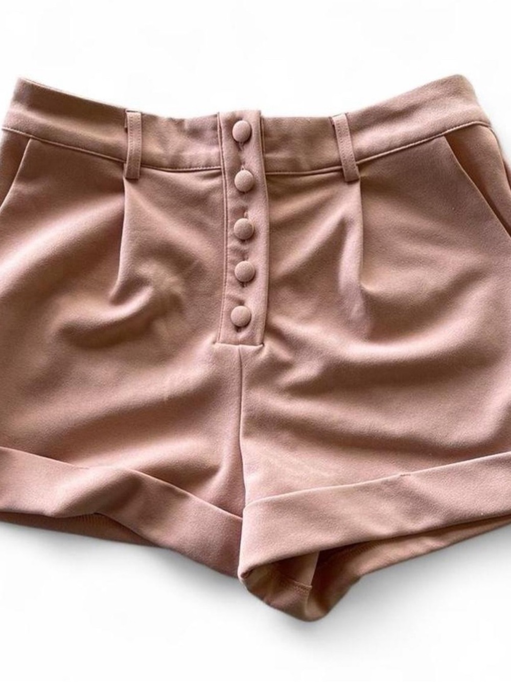Forever 21 Mauve Button-Front High Waist Shorts